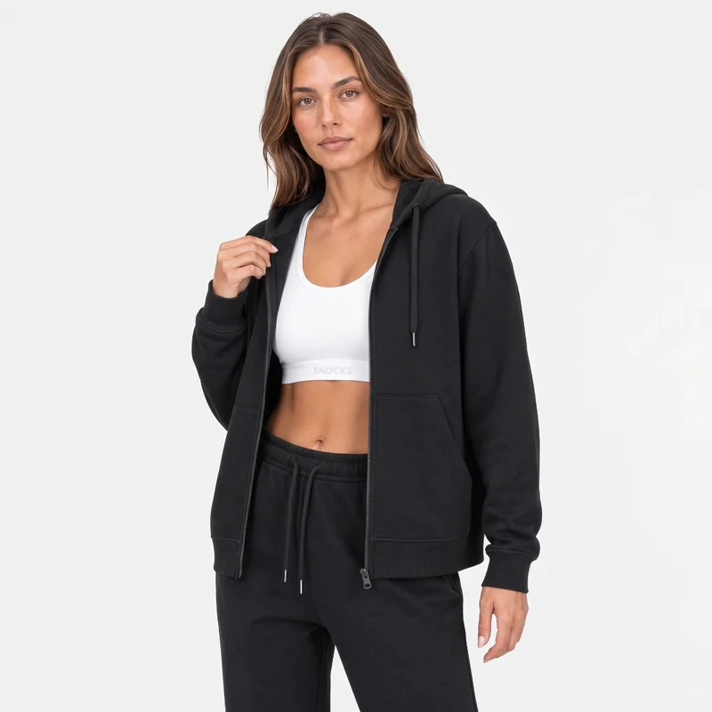 Sweatjacke Damen | Schwarz