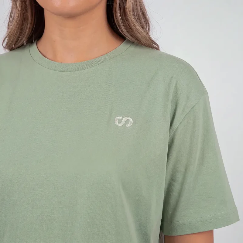 Schlafanzug Set Damen kurz | Salbeigrün