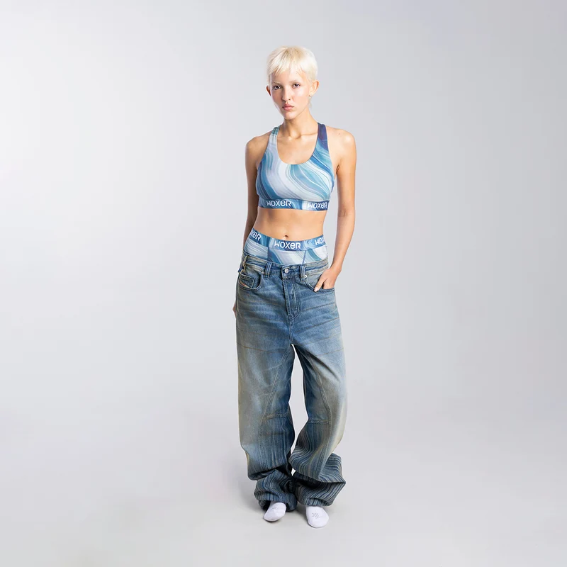 Baller High Waisted Tectonic Wave